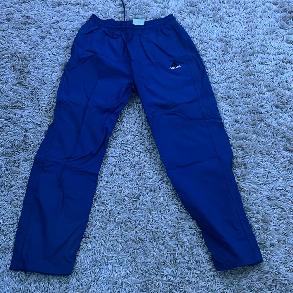 Adidas blue pants, size medium